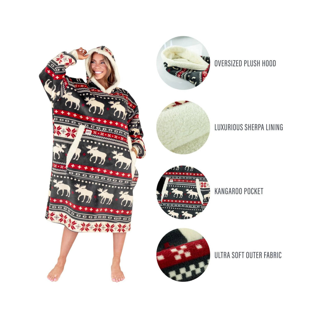 Lazy One Blanket Hoodie - Cabin Fair Isle - Lenny's Shoe & Apparel