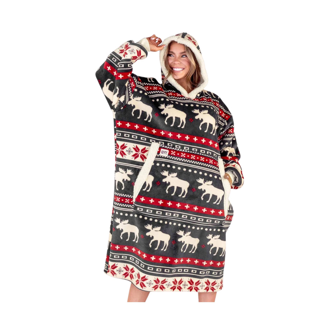 Lazy One Blanket Hoodie - Cabin Fair Isle - Lenny's Shoe & Apparel