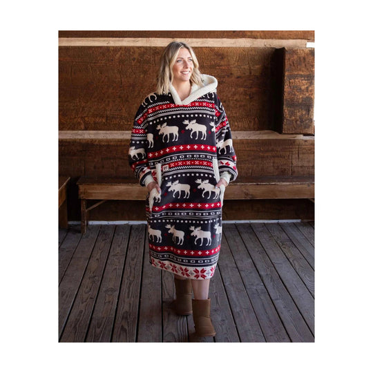 Lazy One Blanket Hoodie - Cabin Fair Isle - Lenny's Shoe & Apparel