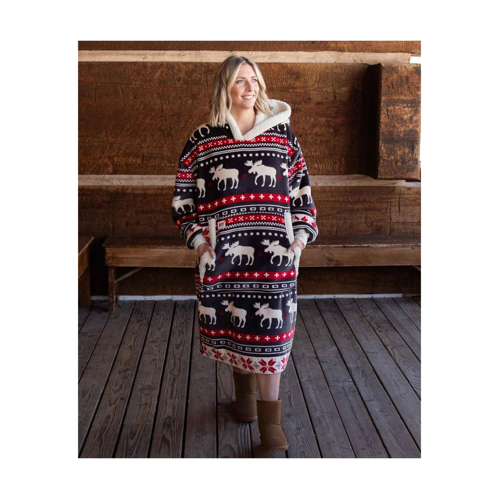Lazy One Blanket Hoodie - Cabin Fair Isle - Lenny's Shoe & Apparel