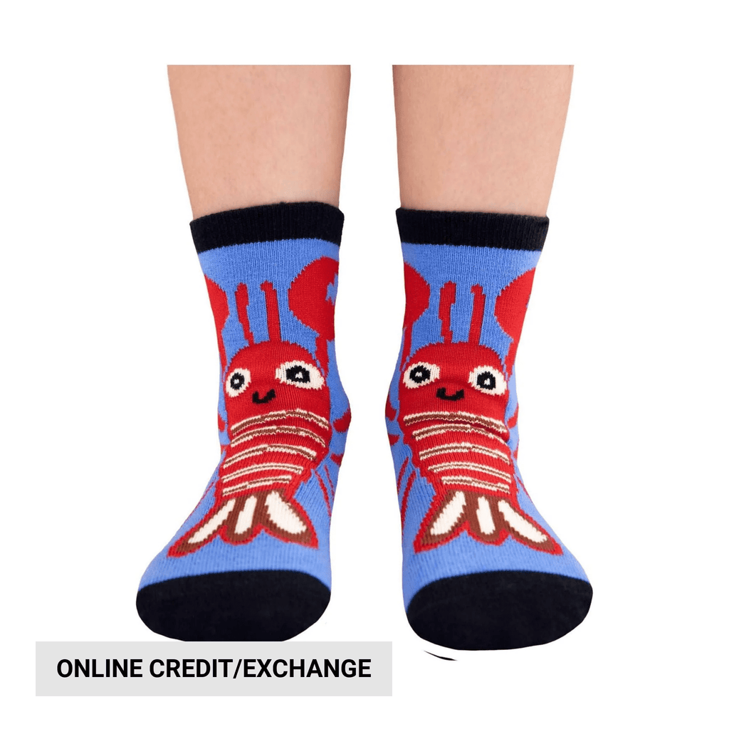 Lazy One Butter Me Up Lobster Kids' Sock - Blue/Red - Lenny's Shoe & Apparel