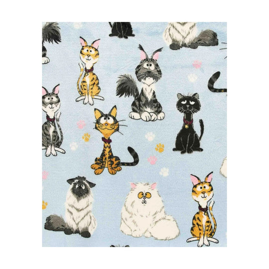 Lazy One Cattitude Blanket Hoodie - Light Blue - Lenny's Shoe & Apparel