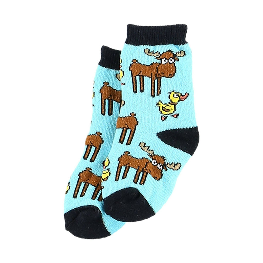 Lazy One Duck Moose Infant Sock - Blue - Lenny's Shoe & Apparel