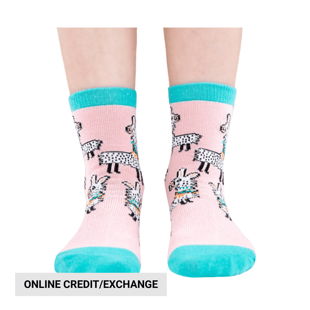 Lazy One Girls' Llama Sock - Pink - Lenny's Shoe & Apparel