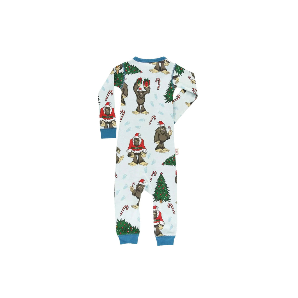 Lazy One Infant Christmas Bigfoot Union Suit - Light Blue - Lenny's Shoe & Apparel