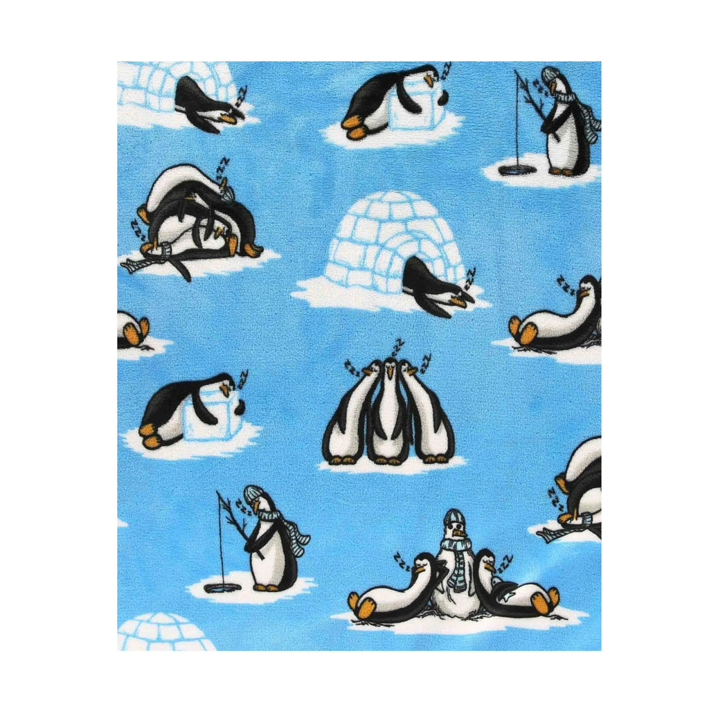 Lazy One Kids' Out Cold Penguin Blanket Hoodie - Ice Blue - Lenny's Shoe & Apparel