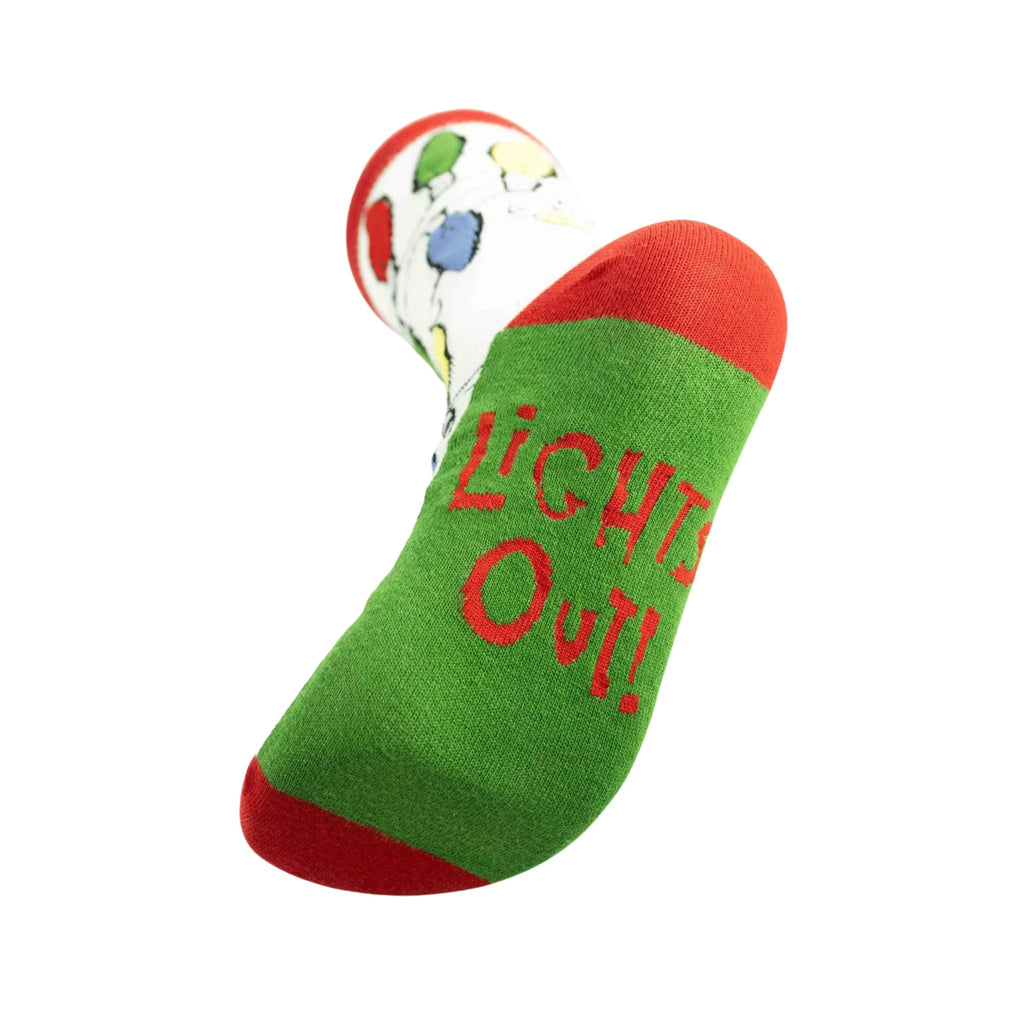Lazy One Lights Out Crew Socks - White - Lenny's Shoe & Apparel