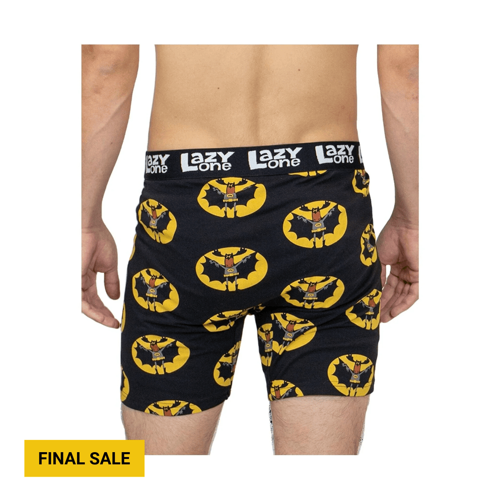 Lazy One Men's Bat Moose Boxer Briefs - Black/Yellow - Lenny's Shoe & Apparel