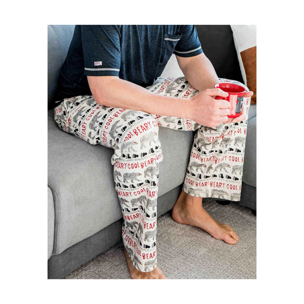 Lazy One Men's Beary Cool PJ Pant - White - Lenny's Shoe & Apparel