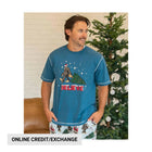 Lazy One Men's Bigfoot Christmas PJ Tee - Blue - Lenny's Shoe & Apparel