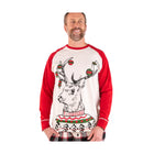 Lazy One Men's Deer Christmas Long Sleeve PJ Tee - Red - Lenny's Shoe & Apparel