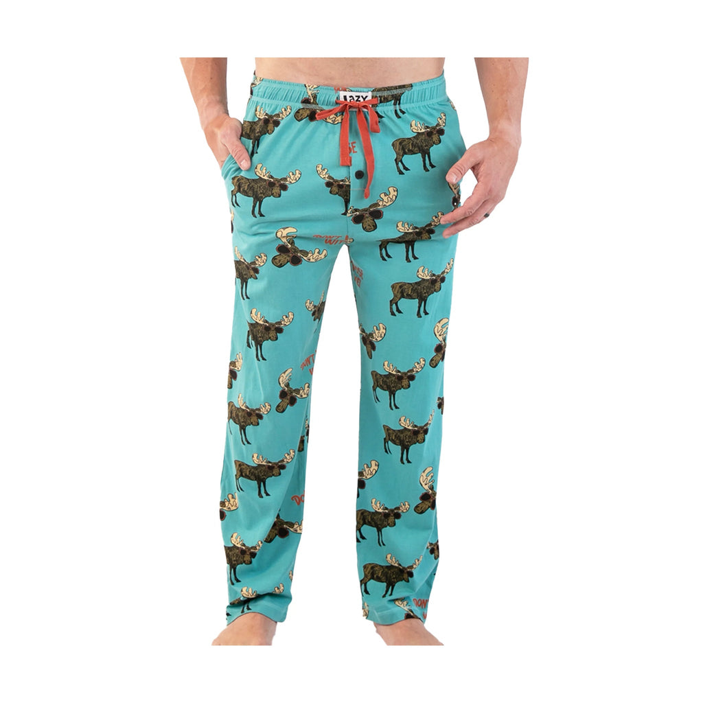 Lazy One Men's Don't Moose With Me PJ Pants - Blue - Lenny's Shoe & Apparel