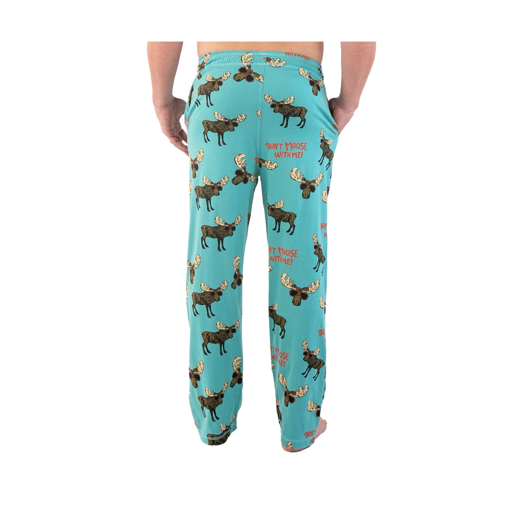 Lazy One Men's Don't Moose With Me PJ Pants - Blue - Lenny's Shoe & Apparel