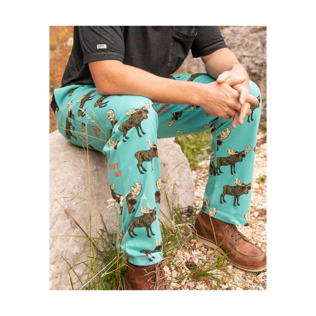 Lazy One Men's Don't Moose With Me PJ Pants - Blue - Lenny's Shoe & Apparel