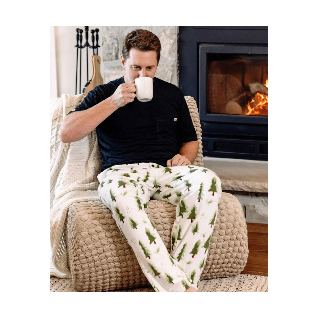 Lazy One Men's Evergreen Plaid PJ Pant - White/Green - Lenny's Shoe & Apparel