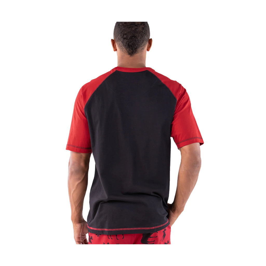 Lazy One Men's Moose PJ Tee - Black/Red - Lenny's Shoe & Apparel