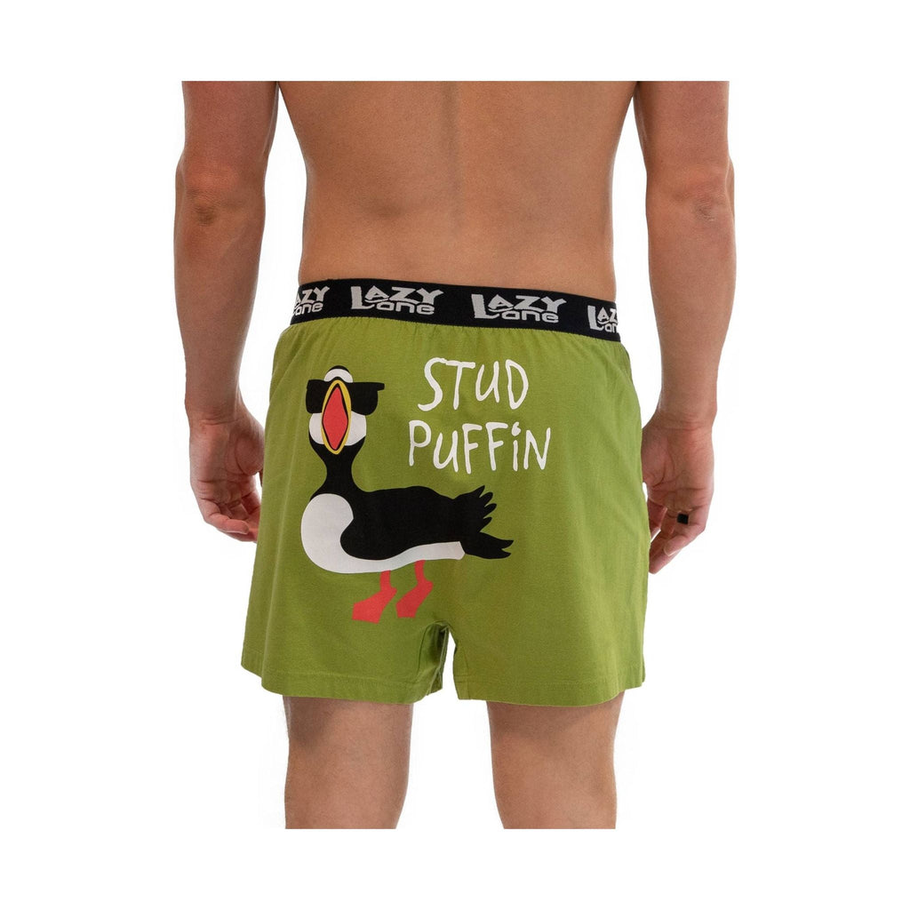 Lazy One Men's Stud Puffin Funny Boxer - Green/ Black - Lenny's Shoe & Apparel