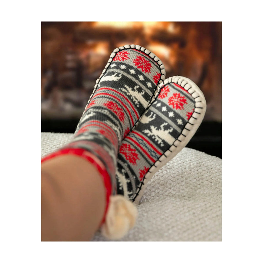 Lazy One Mukluk Slippers - Moose Fair Isle - Lenny's Shoe & Apparel