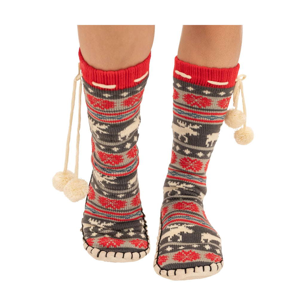 Lazy One Mukluk Slippers - Moose Fair Isle - Lenny's Shoe & Apparel