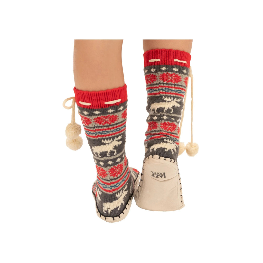 Lazy One Mukluk Slippers - Moose Fair Isle - Lenny's Shoe & Apparel