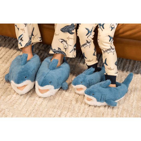 Lazy One Shark Slippers - Blue - Lenny's Shoe & Apparel