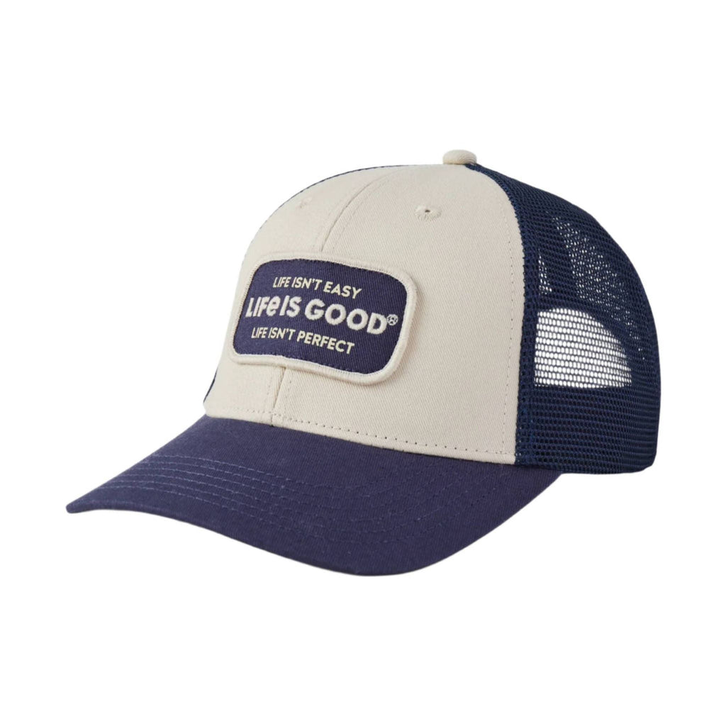 Life Is Good Adult Life Isn't Perfect Patch Trucker Hat - Birch White - Lenny's Shoe & Apparel