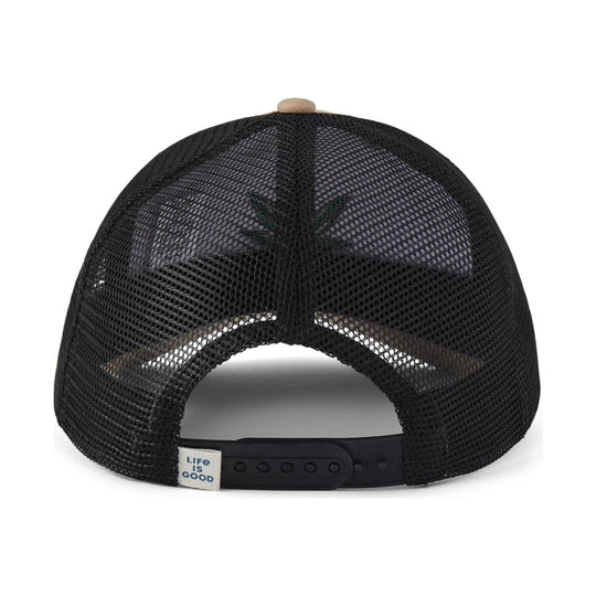 Life Is Good Cannabis Trucker Hat - Tan - Lenny's Shoe & Apparel