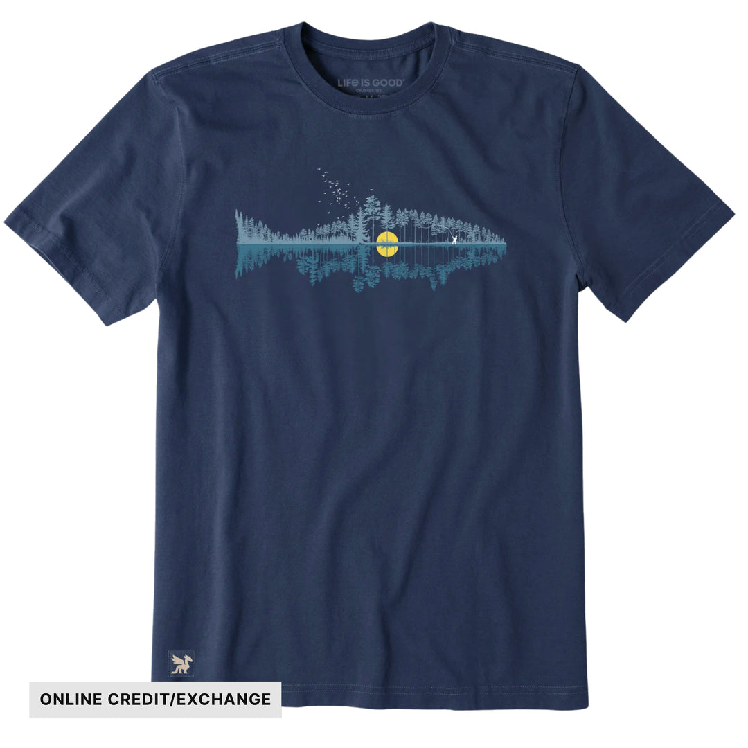 Life Is Good Men's Fishcape Short Sleeve Tee - Darkest Blue - ONLINE CREDIT/EXCHANGE - Lenny's Shoe & Apparel