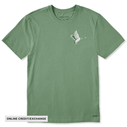 Life Is Good Men's Mallard Short Crusher Tee - Granite Green - ONLINE CREDIT/EXCHANGE - Lenny's Shoe & Apparel