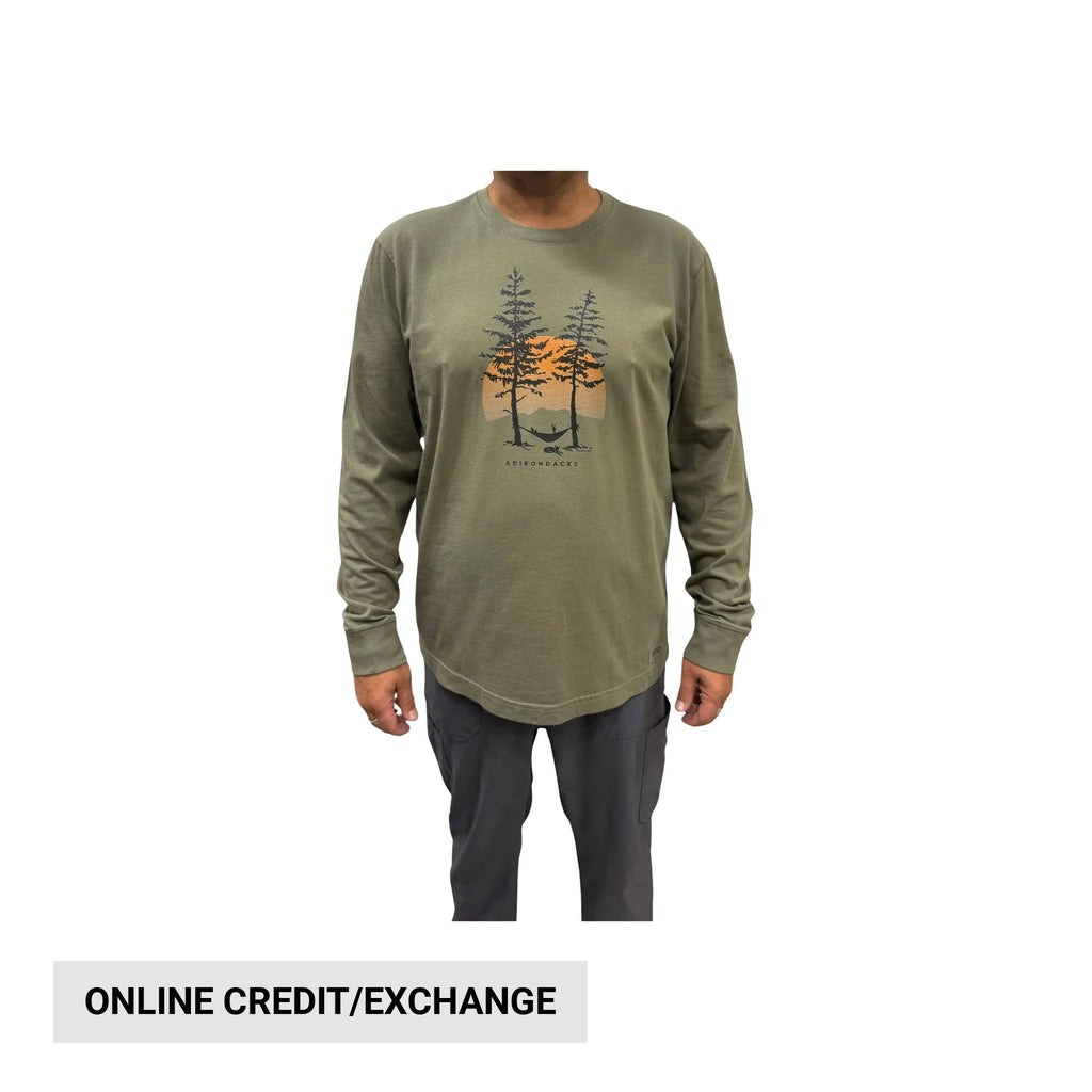 Life Is Good Men's Adirondacks Pine Hammock Tee - Moss Green - Lenny's Shoe & Apparel