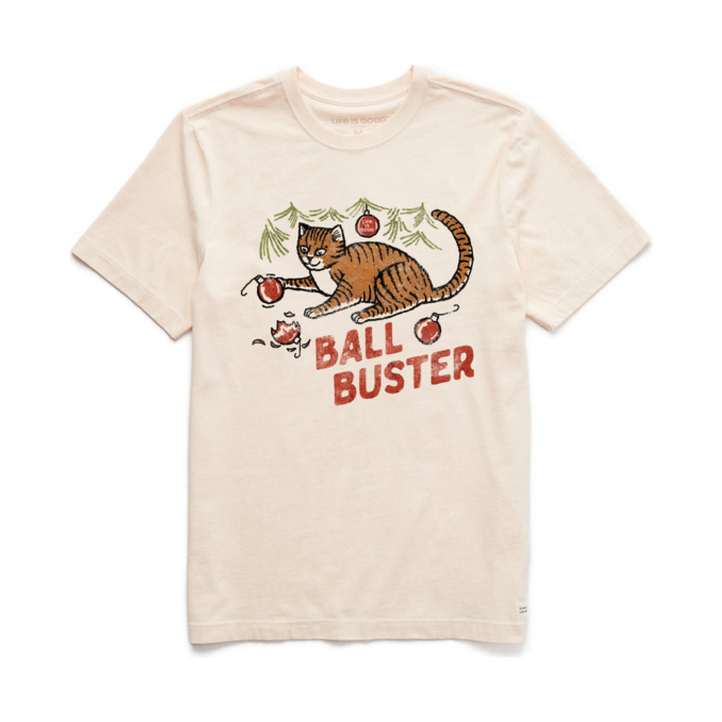 Life Is Good Men's Ball Buster Tee - Putty White - Lenny's Shoe & Apparel