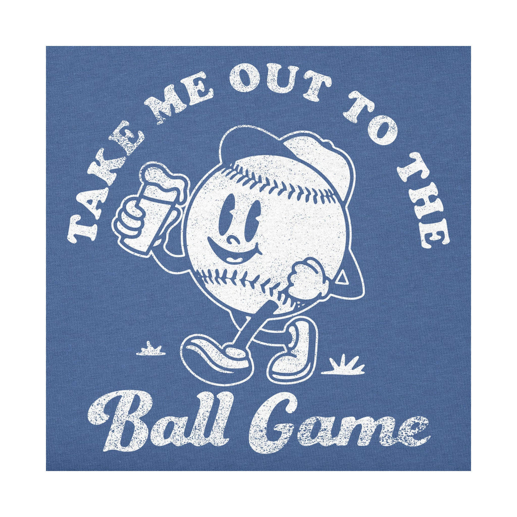 Life Is Good Men's Ball Game With Beer Short Sleeve Crusher Tee - Vintage Blue - Lenny's Shoe & Apparel