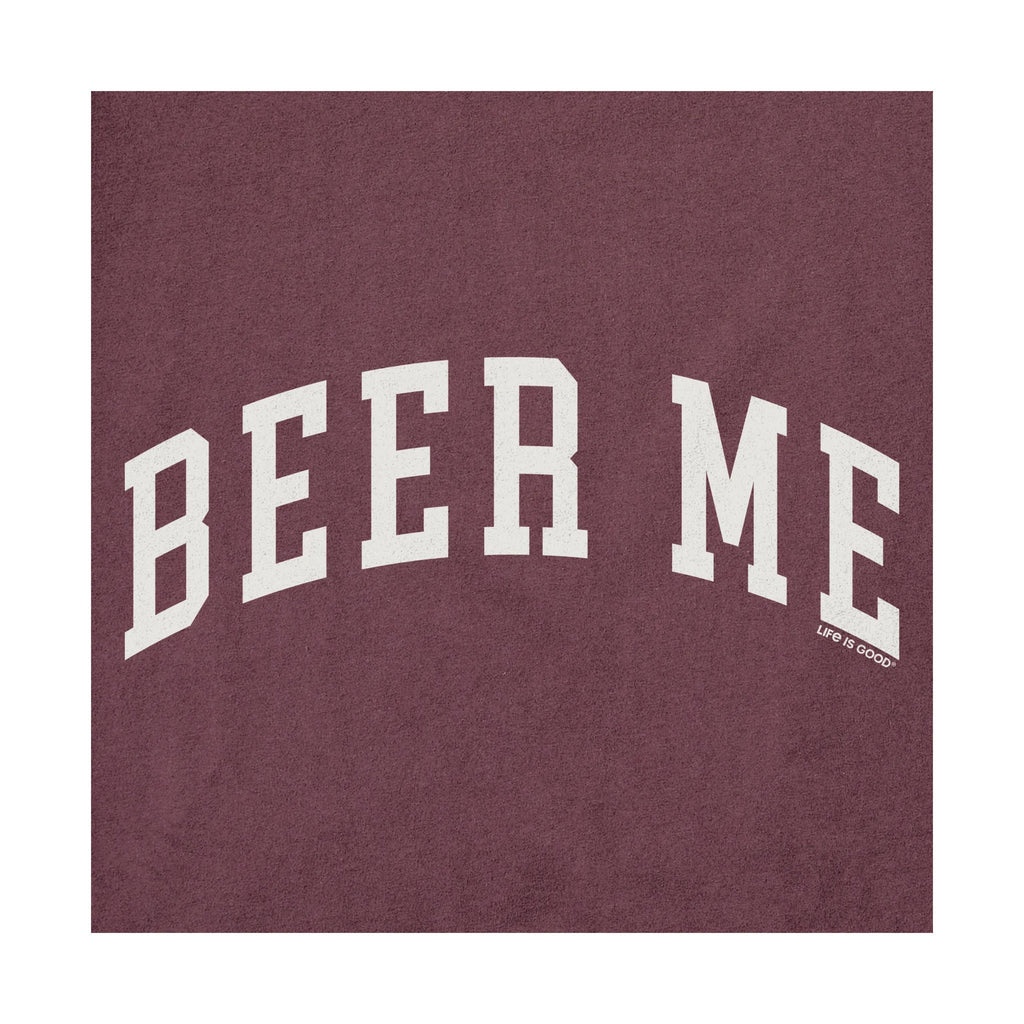 Life Is Good Men's Beer Me Arch Short Sleeve Crusher Tee - Mahogany Brown - Lenny's Shoe & Apparel