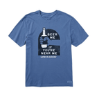 Life Is Good Men's Beer Me If You're Near Me Short Sleeve Tee - Vintage Blue - Lenny's Shoe & Apparel