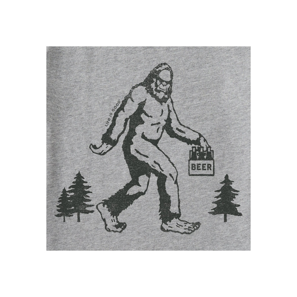 Life Is Good Men's Big Foot Hike Short Sleeve Tee - Heather Gray - Lenny's Shoe & Apparel