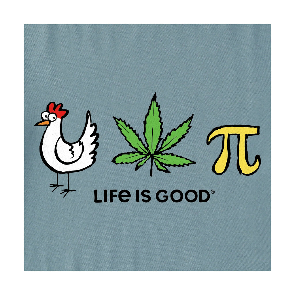 Life Is Good Men's Chicken Pot Pi Icons Long Sleeve Crusher Tee - Smoky Blue - Lenny's Shoe & Apparel