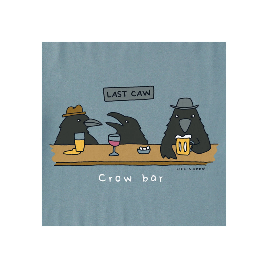 Life Is Good Men's Crow Bar Last Caw Short Sleeve Tee - Smokey Blue - Lenny's Shoe & Apparel