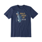 Life Is Good Men's Daily Dose of Iron Clubs Short Sleeve Crusher Tee - Darkest Blue - Lenny's Shoe & Apparel