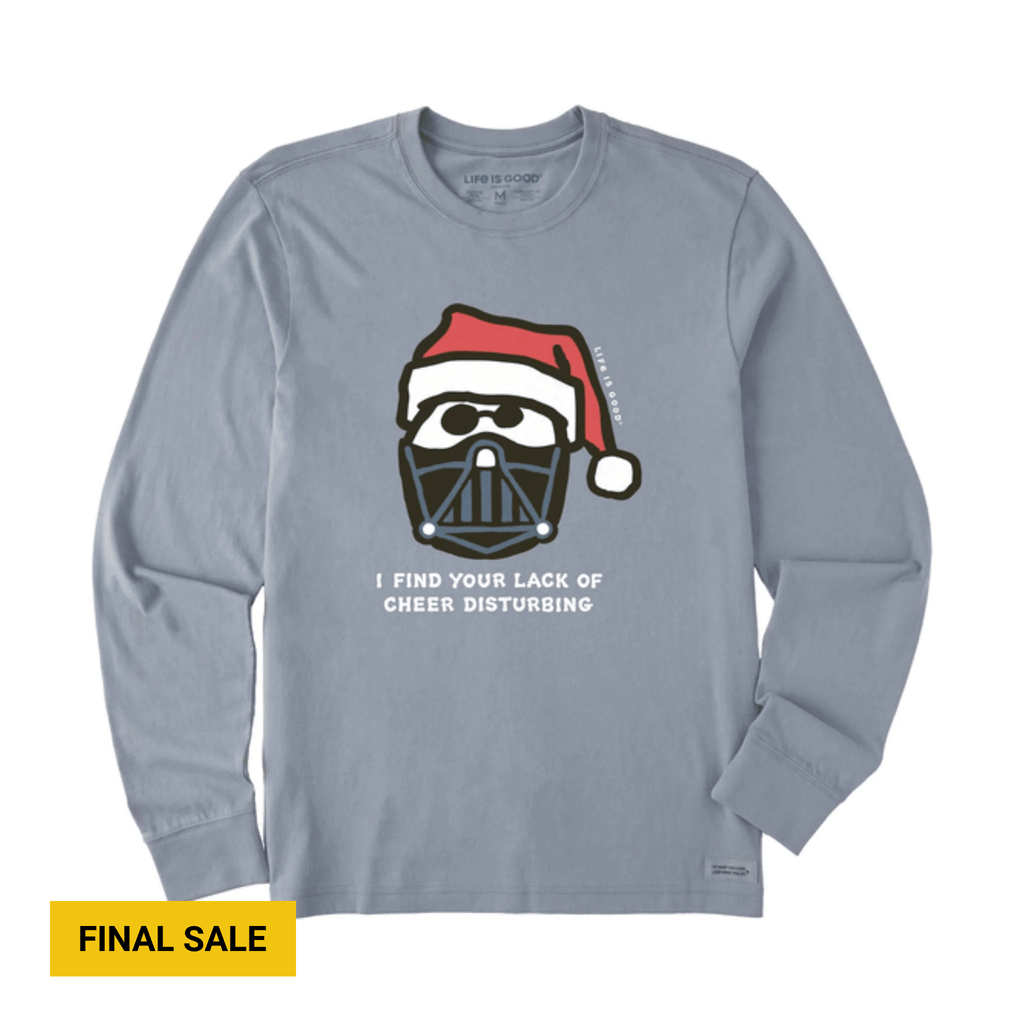 Life Is Good Men's Dark Side Long Sleeve Crusher Tee - Stone Blue - Lenny's Shoe & Apparel
