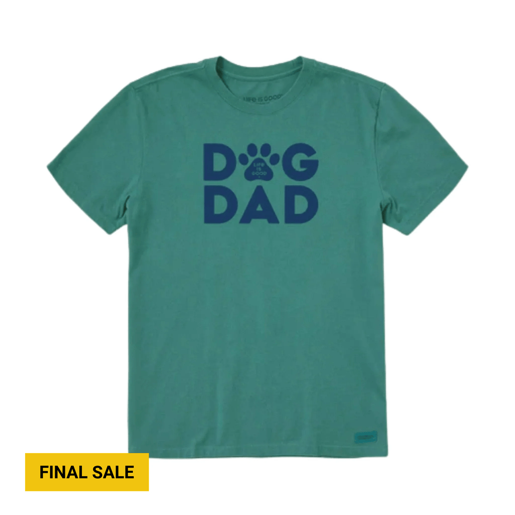 Life Is Good Men's Dog Dad Crusher Lite Short Sleeve - Spruce Green - Lenny's Shoe & Apparel