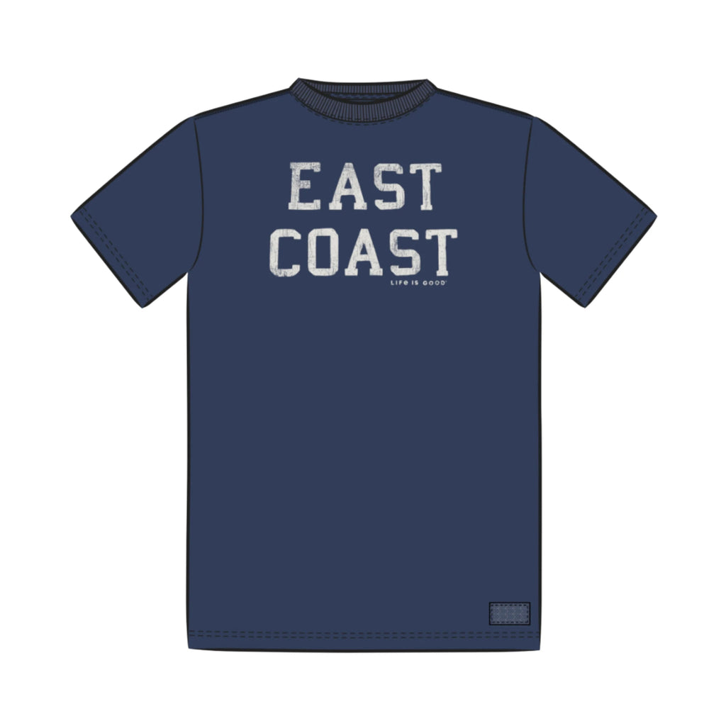 Life Is Good Men's East Coast Short Sleeve Crusher Tee - Darkest Blue - Lenny's Shoe & Apparel
