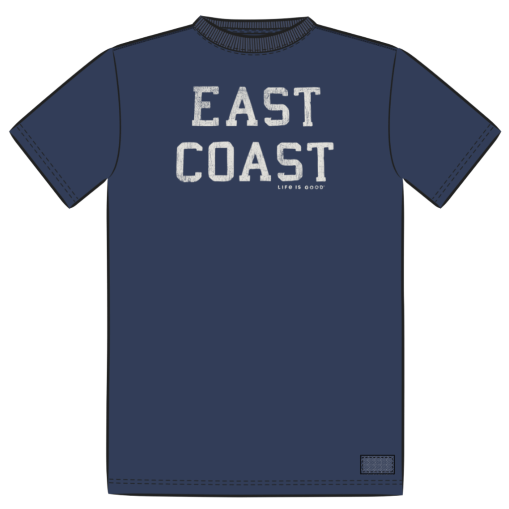 Life Is Good Men's East Coast Short Sleeve Crusher Tee - Darkest Blue - Lenny's Shoe & Apparel