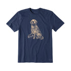 Life Is Good Men's Golden Football Short Sleeve Tee - Darkest Blue - Lenny's Shoe & Apparel