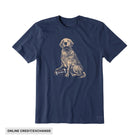 Life Is Good Men's Golden Football Short Sleeve Tee - Darkest Blue - Lenny's Shoe & Apparel