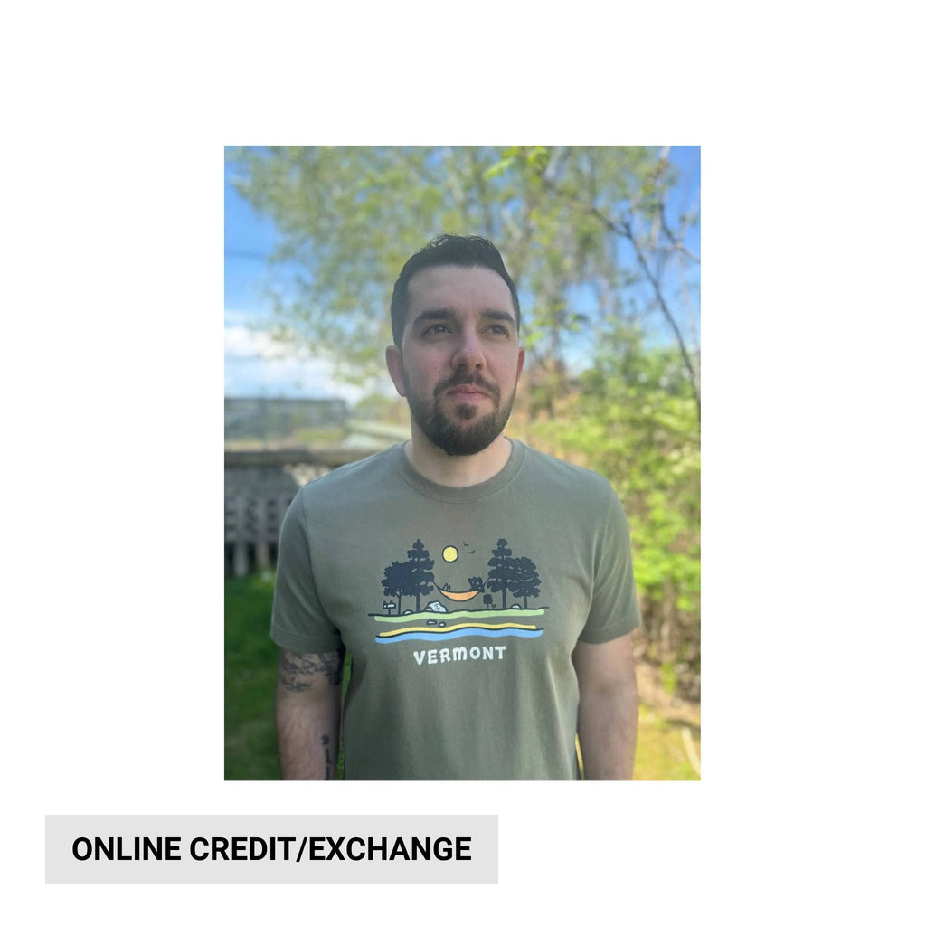 Life Is Good Men's Hammock Vermont Exclusive Crusher Tee - Moss Green - Lenny's Shoe & Apparel