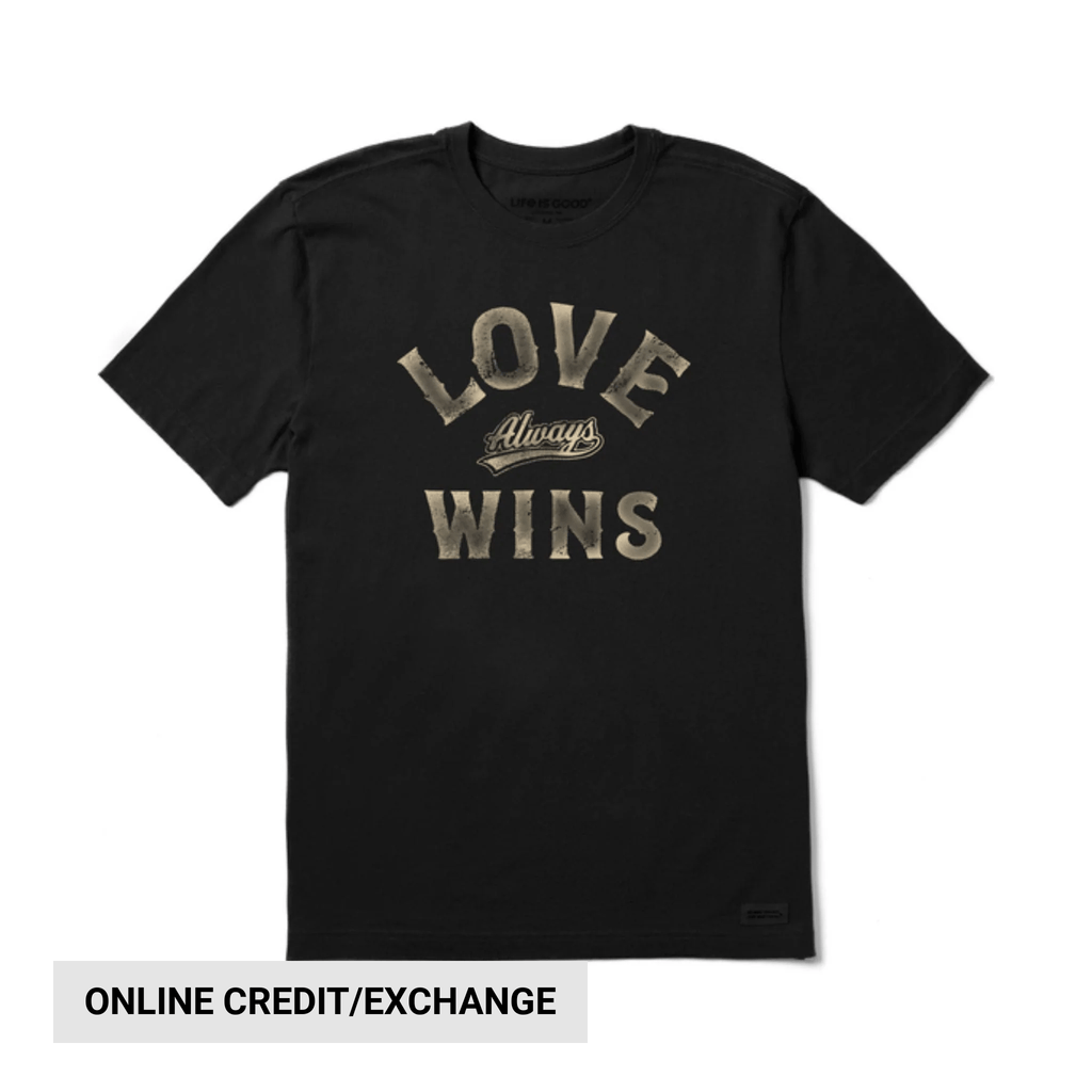Life Is Good Men's Love Always Wins Crusher Tee - Black - Lenny's Shoe & Apparel