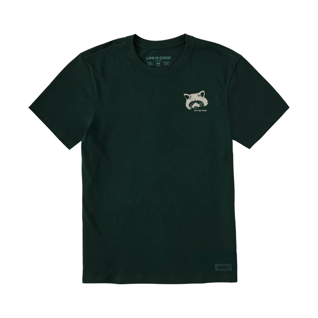 Life Is Good Men's Raccoon Short Sleeve Crusher Tee - Treeline Green - Lenny's Shoe & Apparel