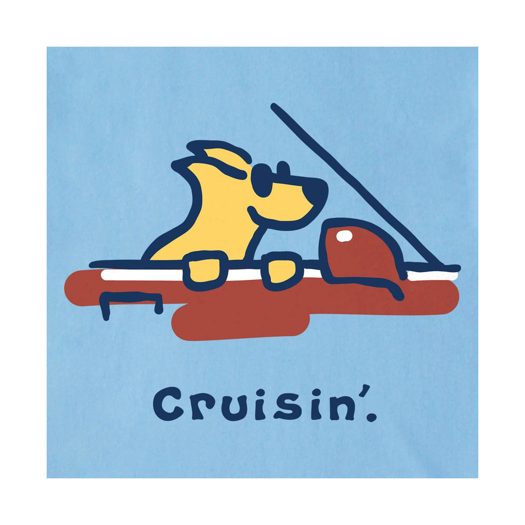 Life Is Good Men's Rocket Cruisin' Short Sleeve Crusher Lite Tee - Cool Blue - Lenny's Shoe & Apparel
