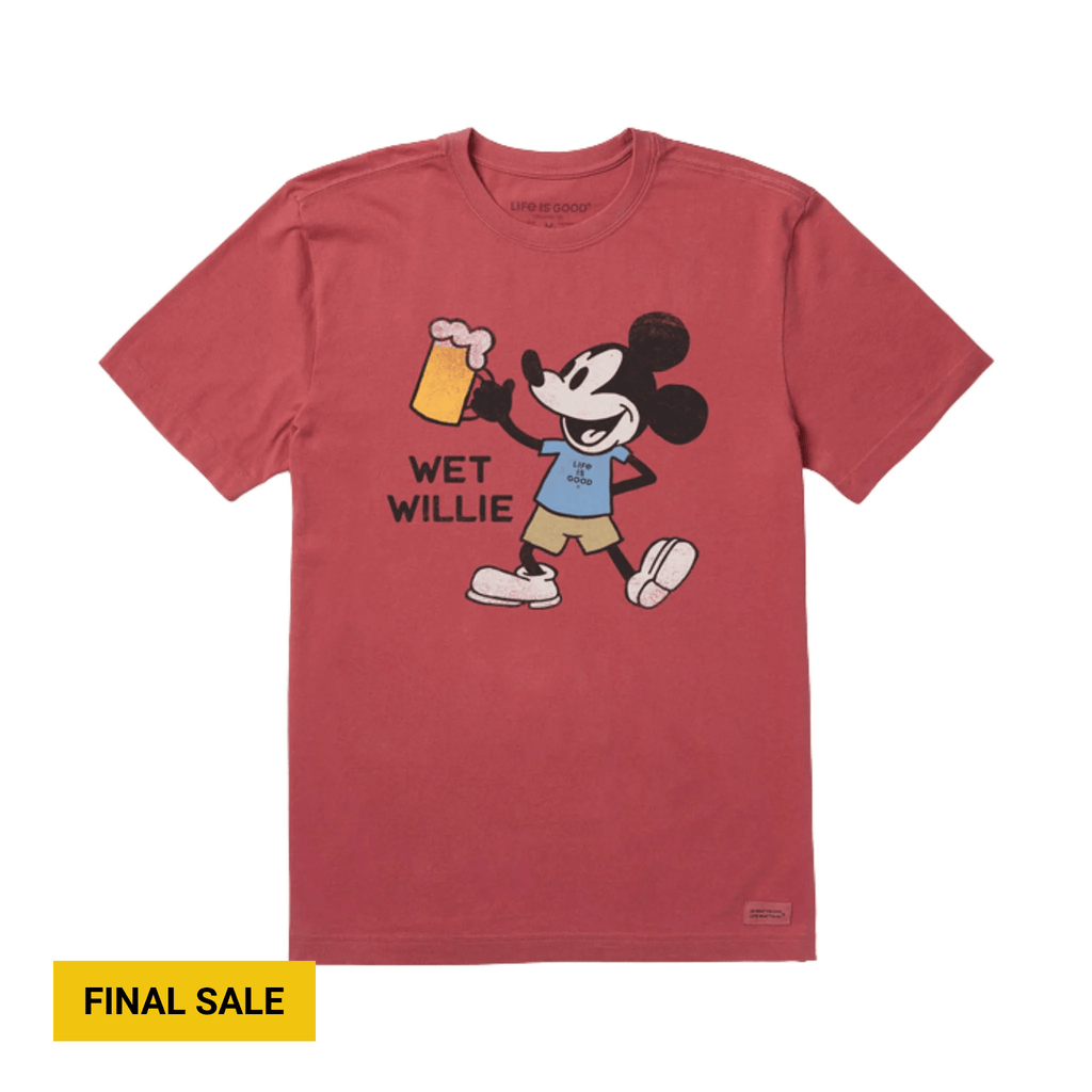 Life Is Good Men's Steamboat Wet Willie Crusher Tee - Faded Red - Lenny's Shoe & Apparel