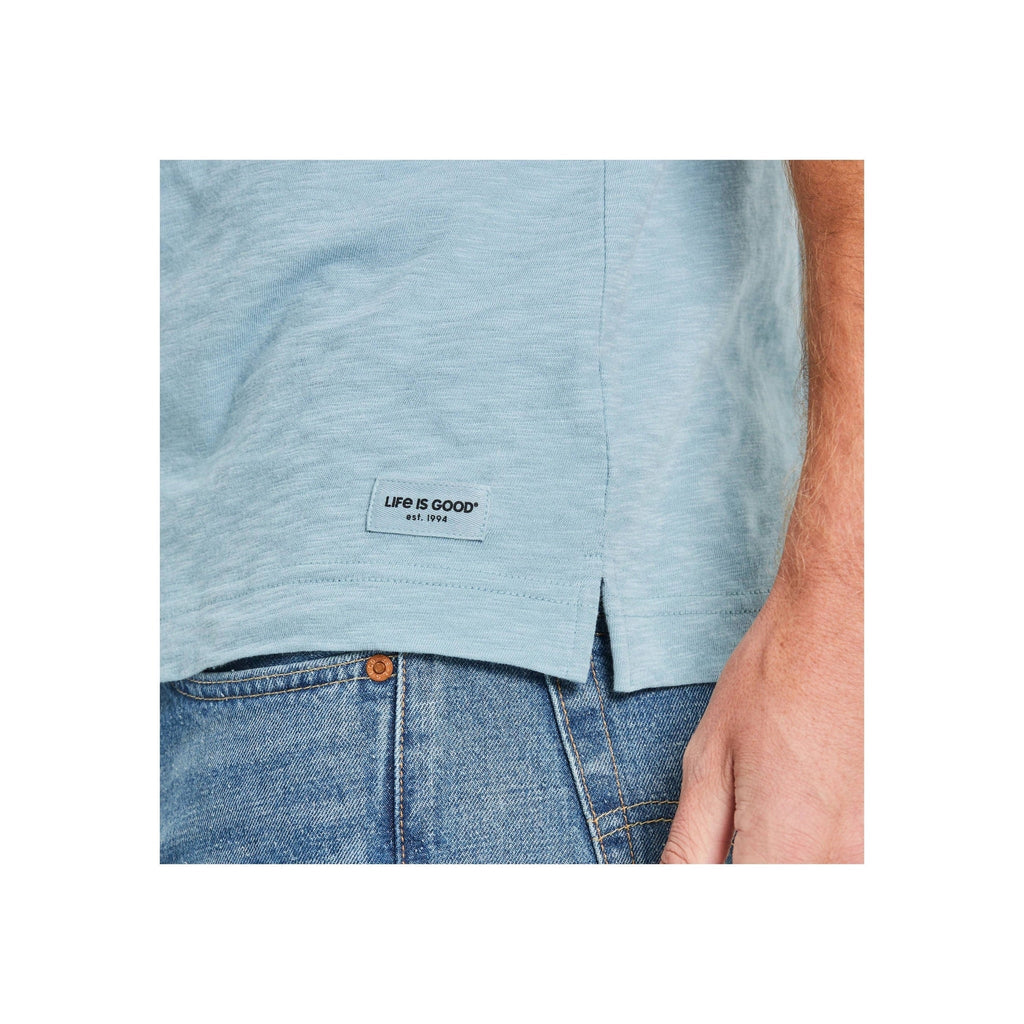 Life Is Good Men's Super Fly Slub Slim Fit Tee - Smoky Blue - Lenny's Shoe & Apparel